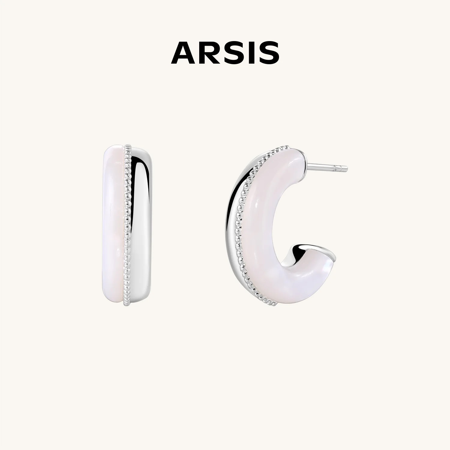 ARSIS – Marggaret Puffed C-Hoop Earrings