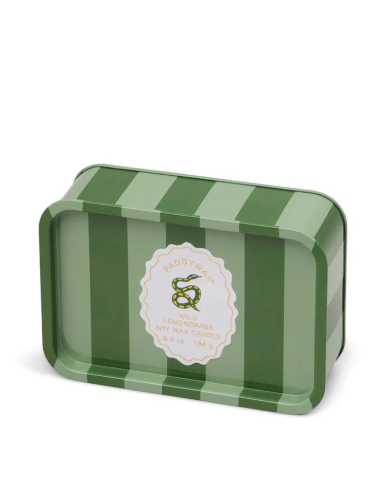 Paddywax A Dopo Snake Tin Candle Wild Lemongrass