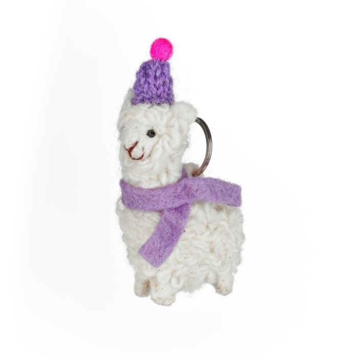 Felt so good – Handmade Felt Party Alpaca Keyring Decoration