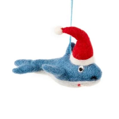 Handmade Felt Biodegradable Christmas Santa Jaws Hanging Decora…