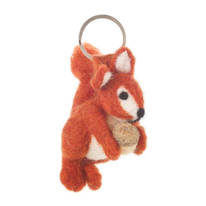 Felt so good – Handmade Fair trade Needle Felt Squirrel Keyring