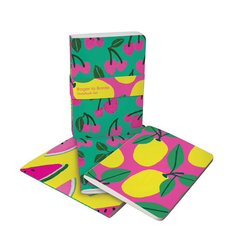 Roger La Borde – Cute Fruit Set of 3 – A6 NoteBooks