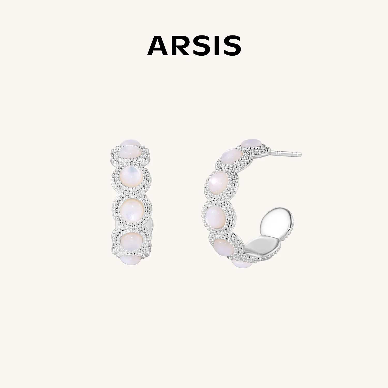 ARSIS – Margaret Mother-of-Pearl Hoop Earrings