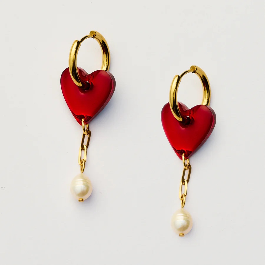 Martha Jean- LORRAINE EARRINGS – RED