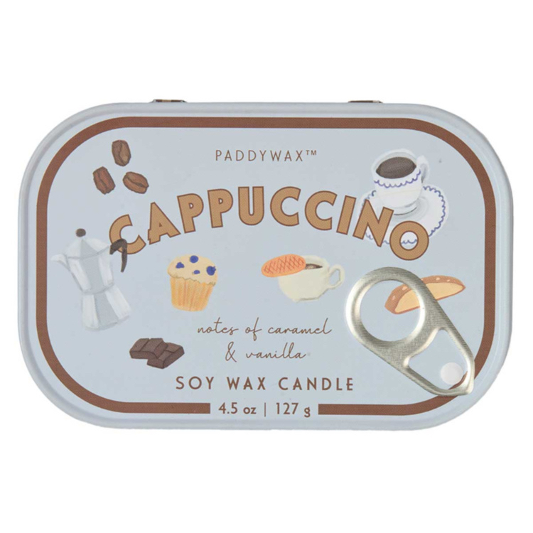 Paddywax Bistro 127g ‘Cappuccino’ Caramel & Vanilla Tin Candle
