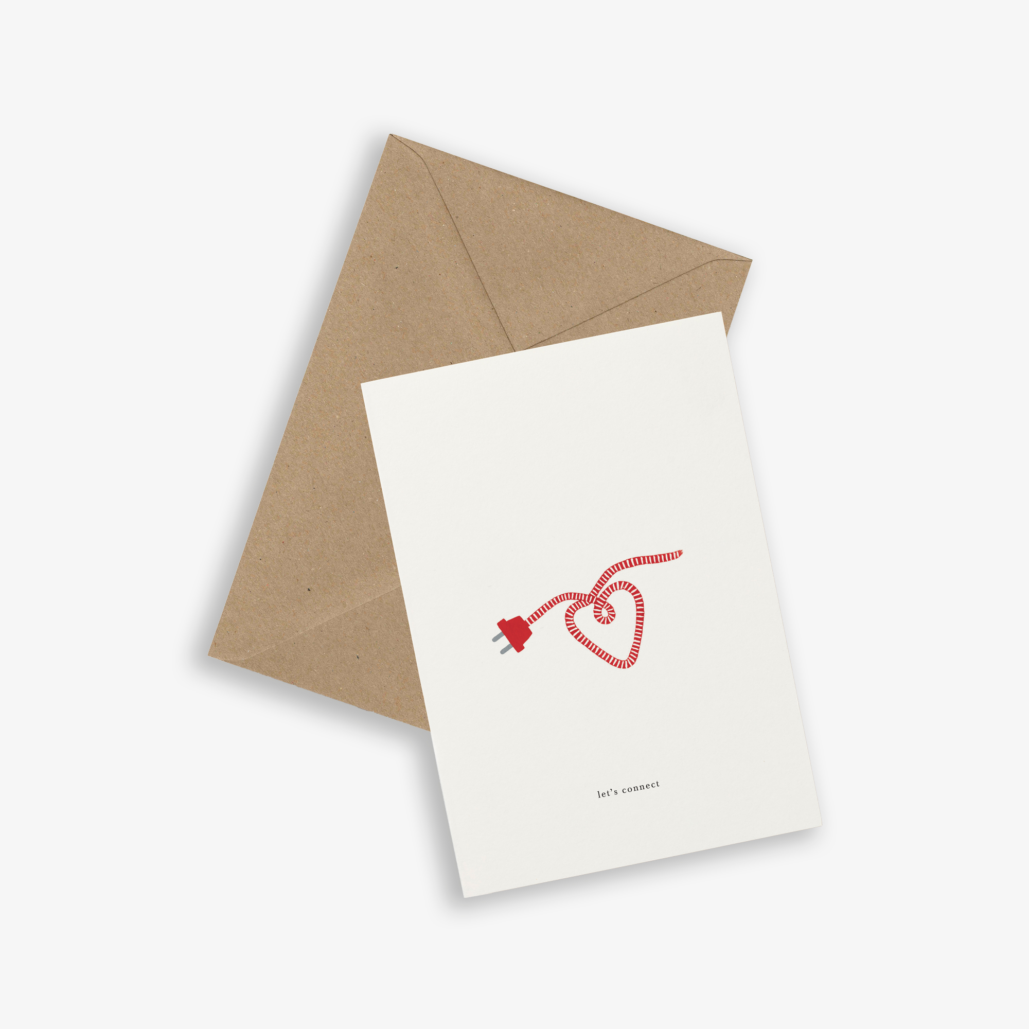 Kartotek Greeting Card – Power cord (let’s connect)
