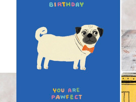 Pawfect Pug Petite Card