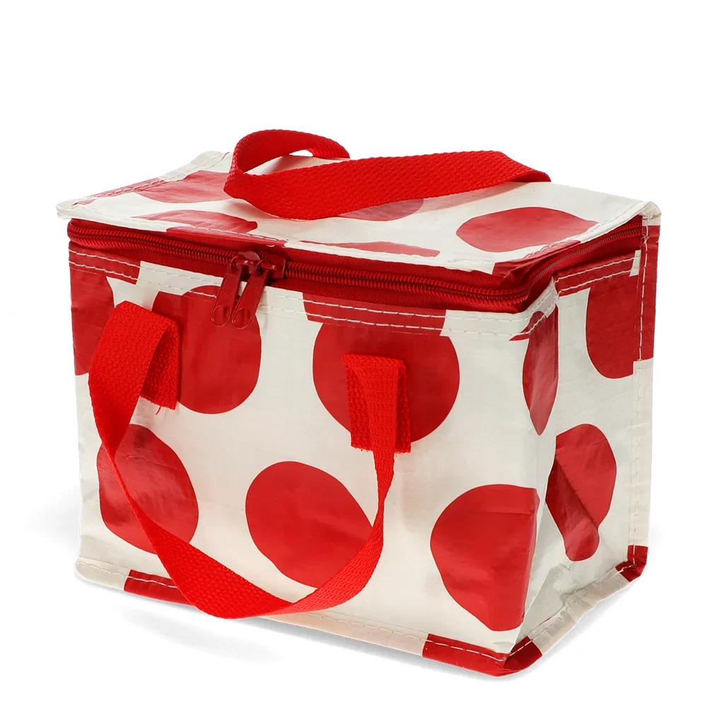 Rex London - Insulated Lunch Bag - Red on White Spotlight