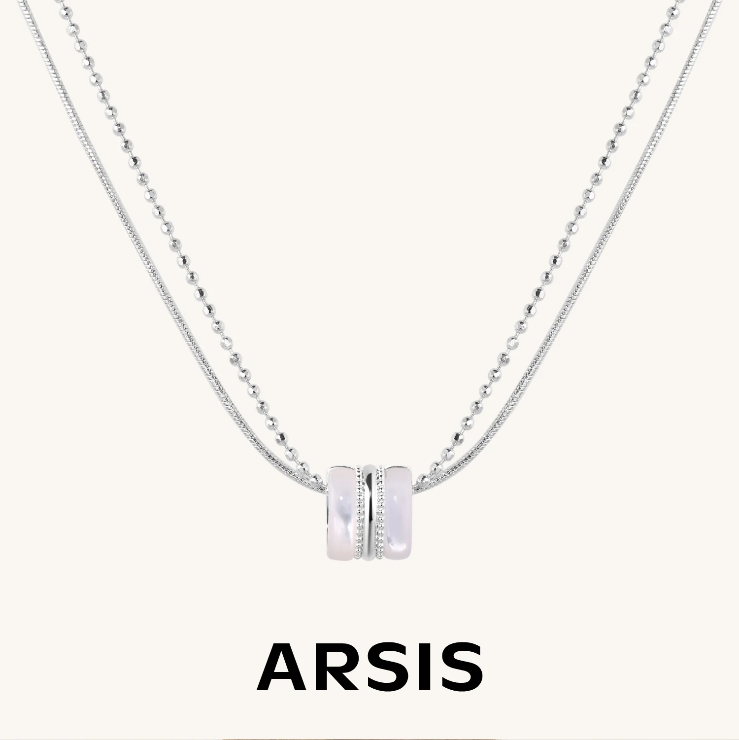 ARSIS- Crafted Reese Double Chain Necklace