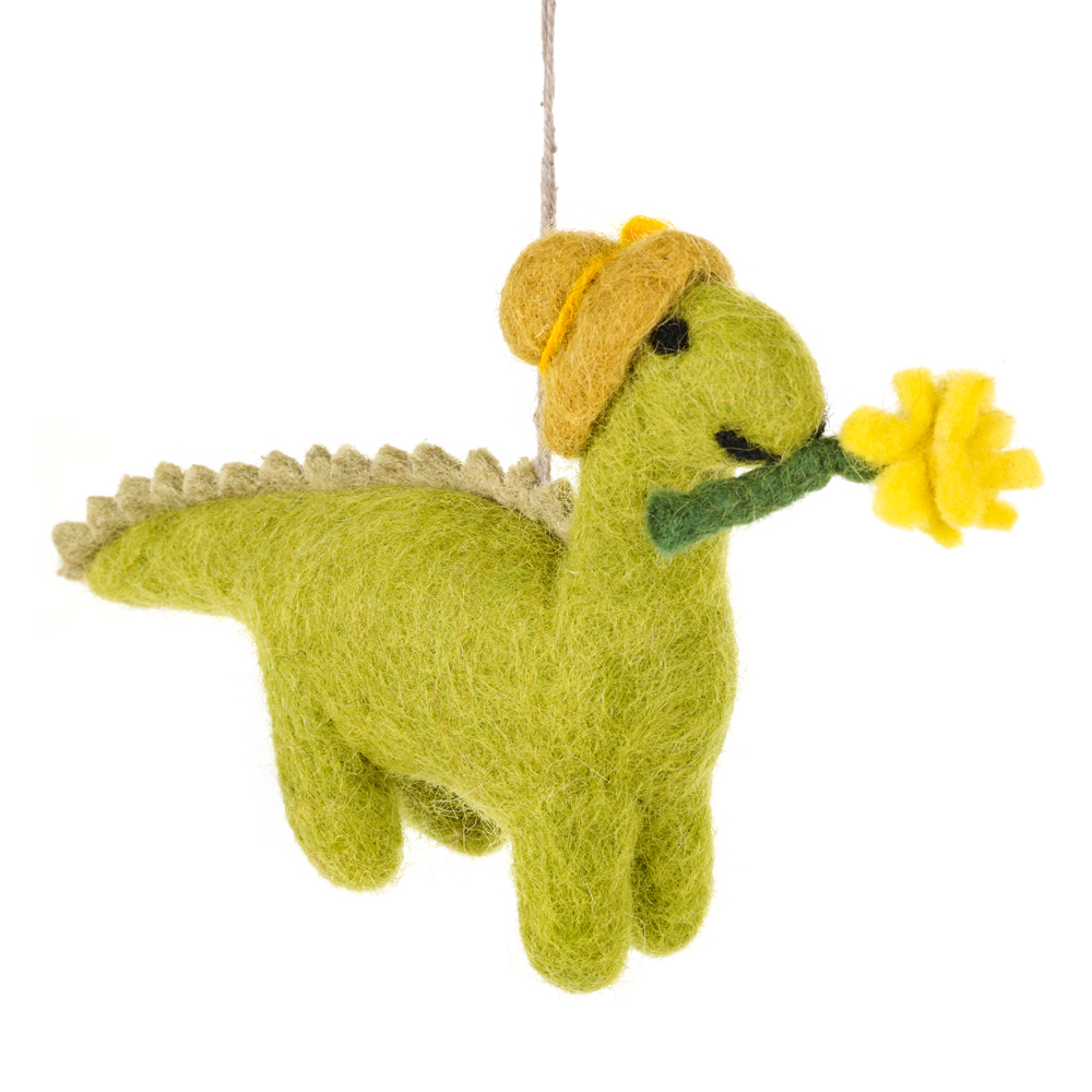 Felt so good – Handmade Felt Daphne Dinosaur Hanging Decoration