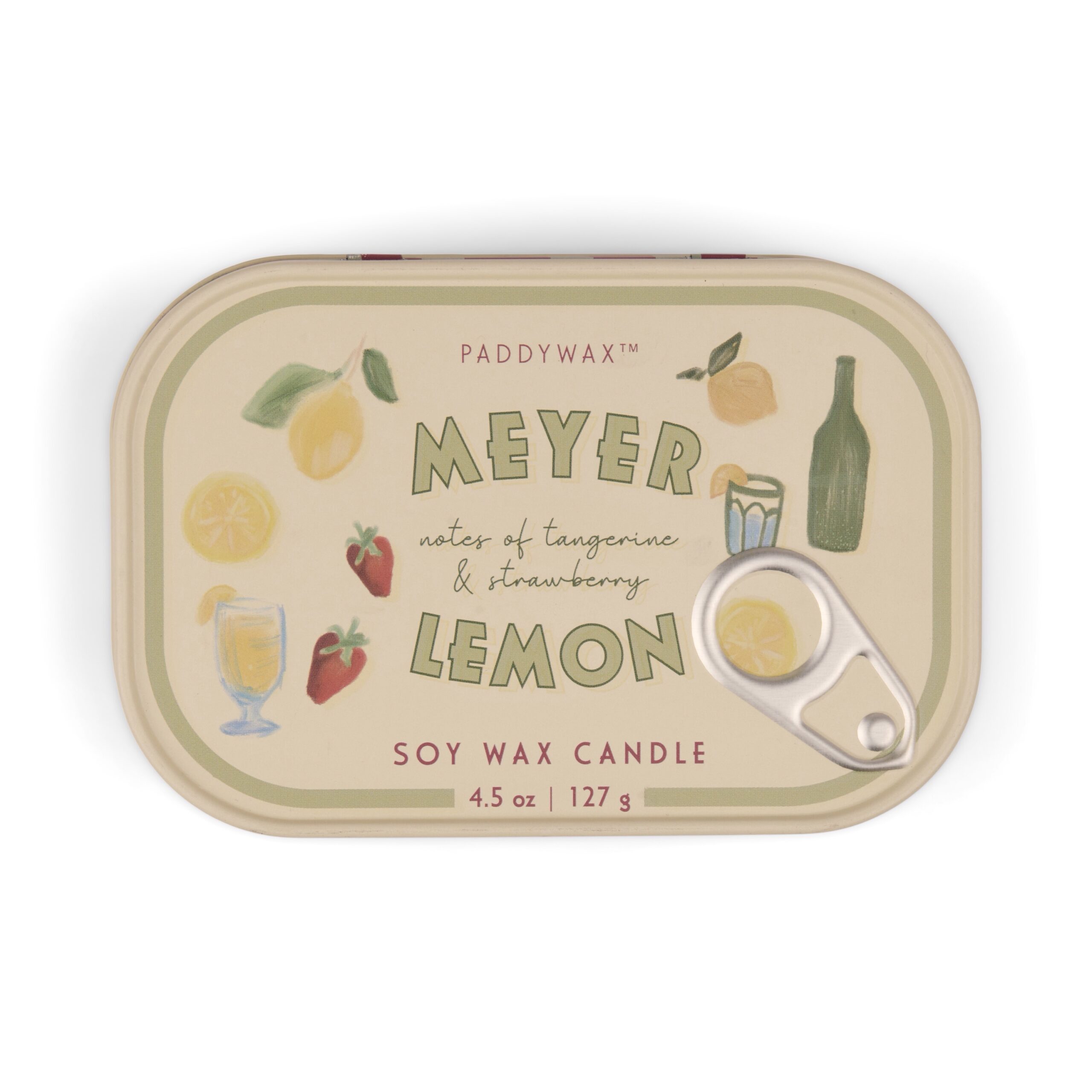 PADDYWAX Meyer Lemon – Bistro Tin 4.5 oz Candle