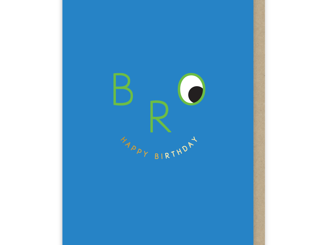 Smiley Pop Bro Birthday card