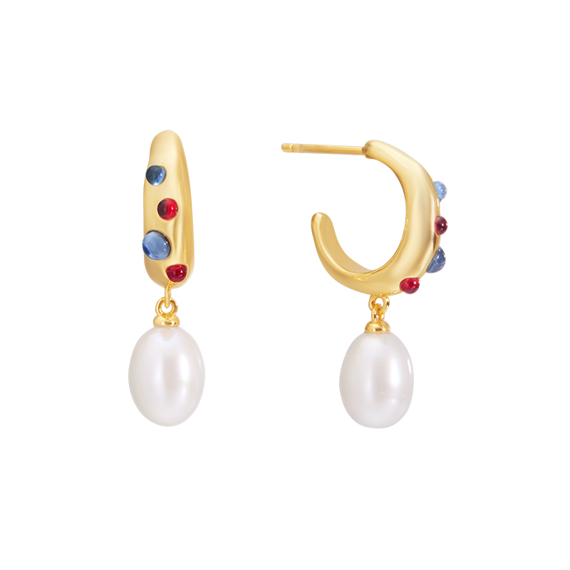 ARSIS – Johannes Baroque Pearl Semi Hoop Earrings