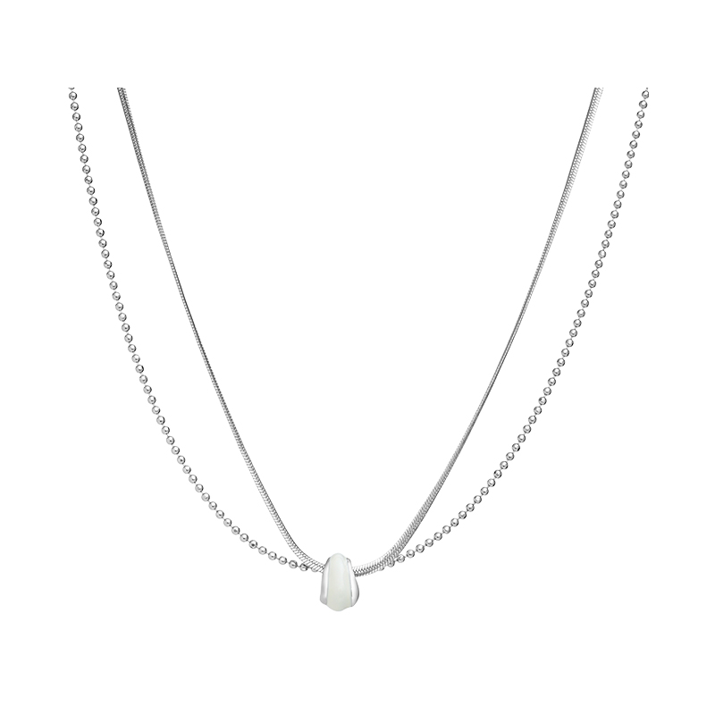 ARSIS – Flowing Clouds Twin Necklace (Silver)