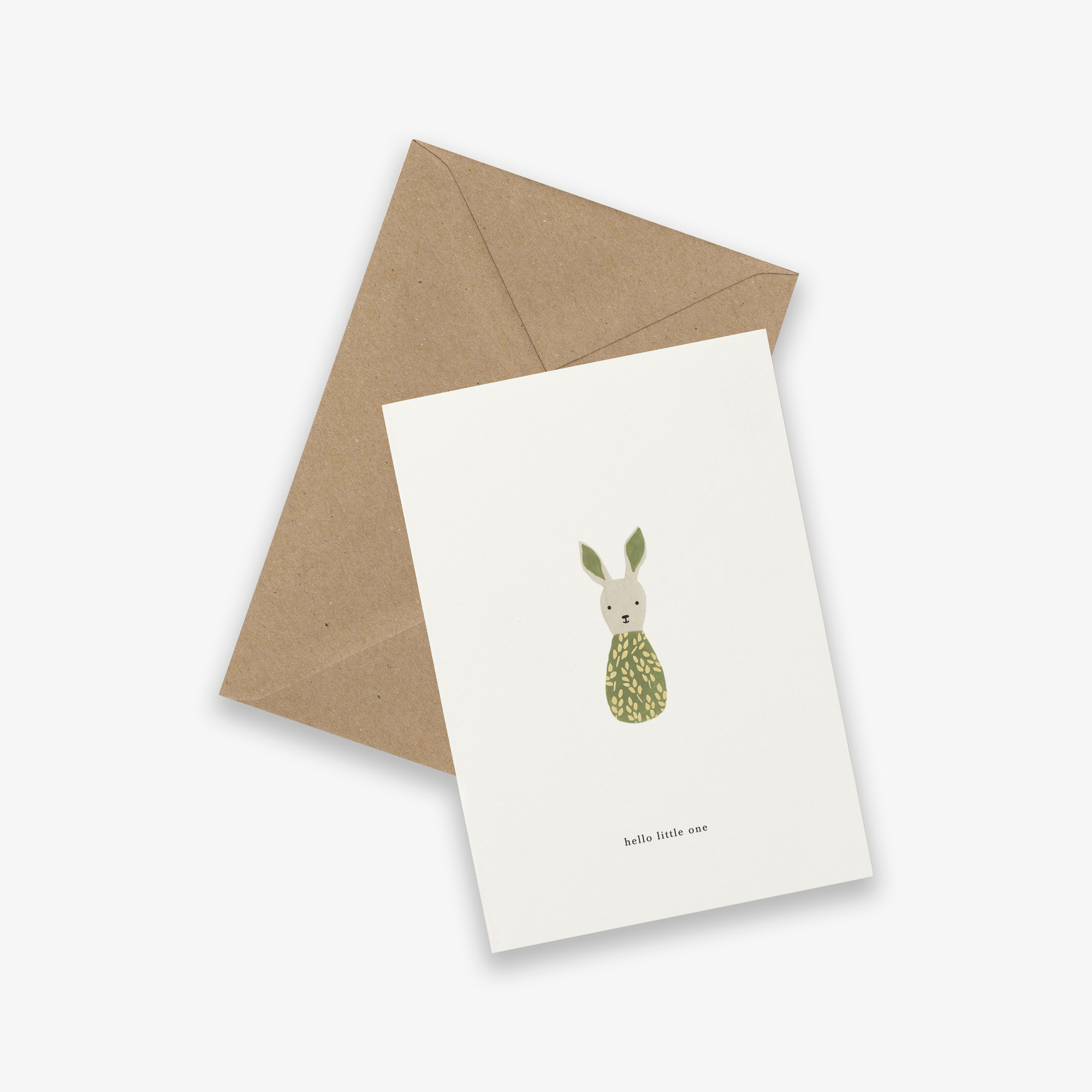 Kartotek Greeting Card – Baby rattle (hello little one)