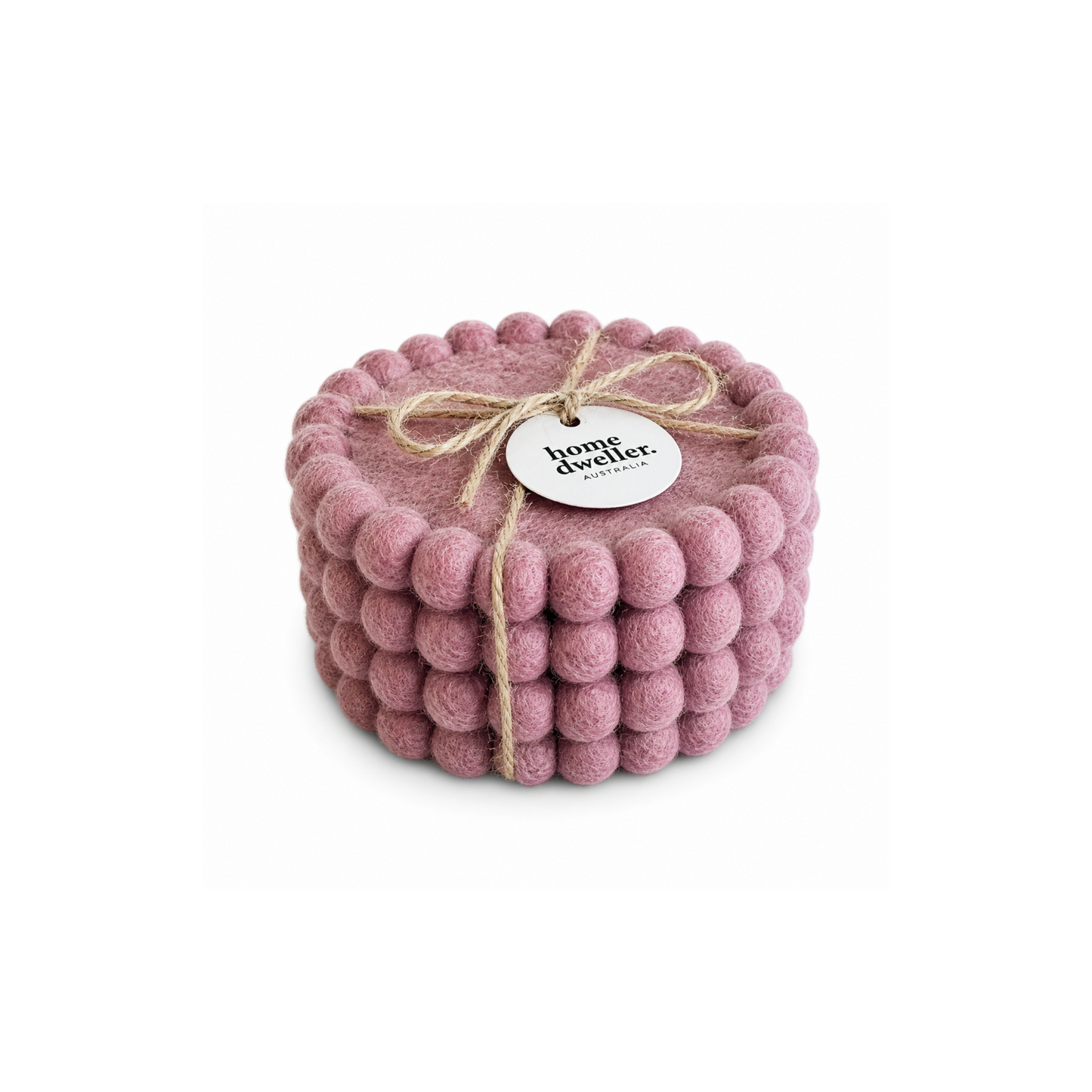 Home Dweller- Felt Coaster Set – Vintage Rose