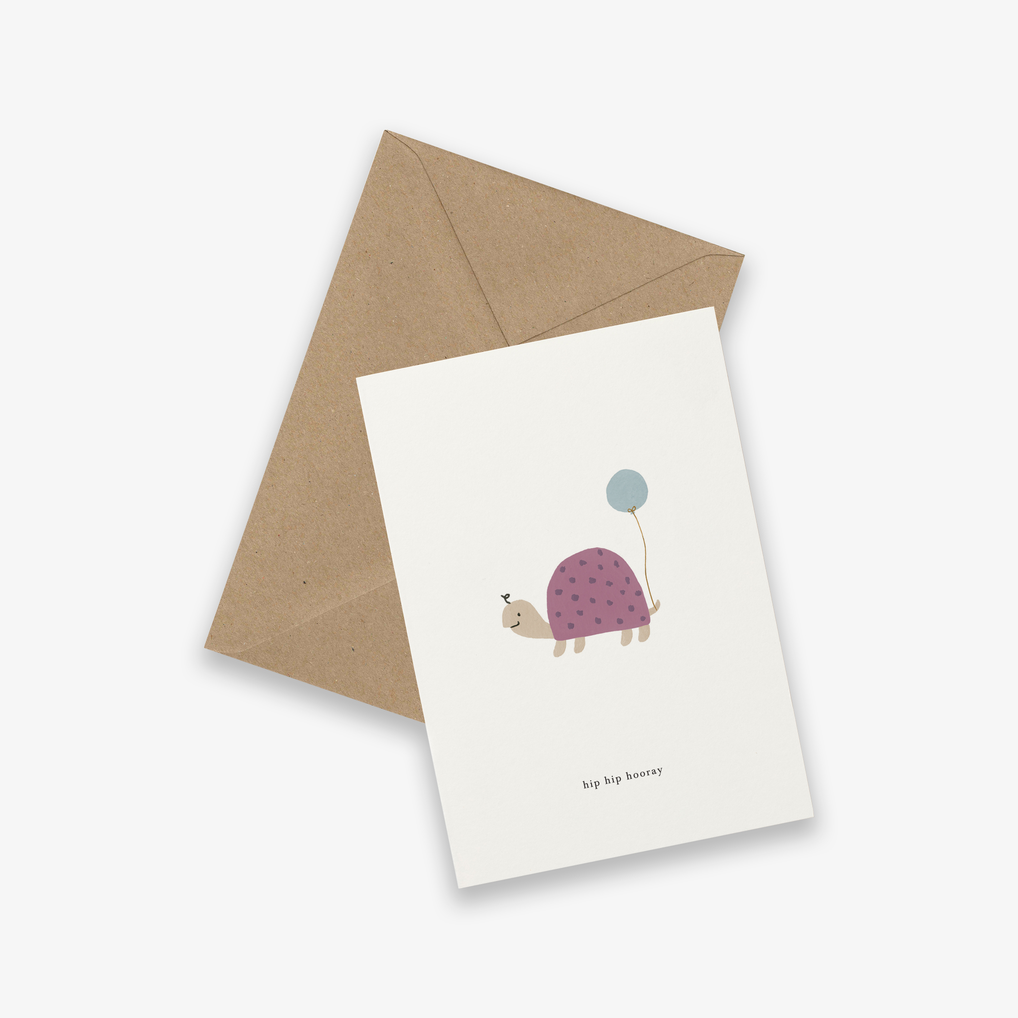 Kartotek Greeting Card – Birthday turtle (hip hip hooray)