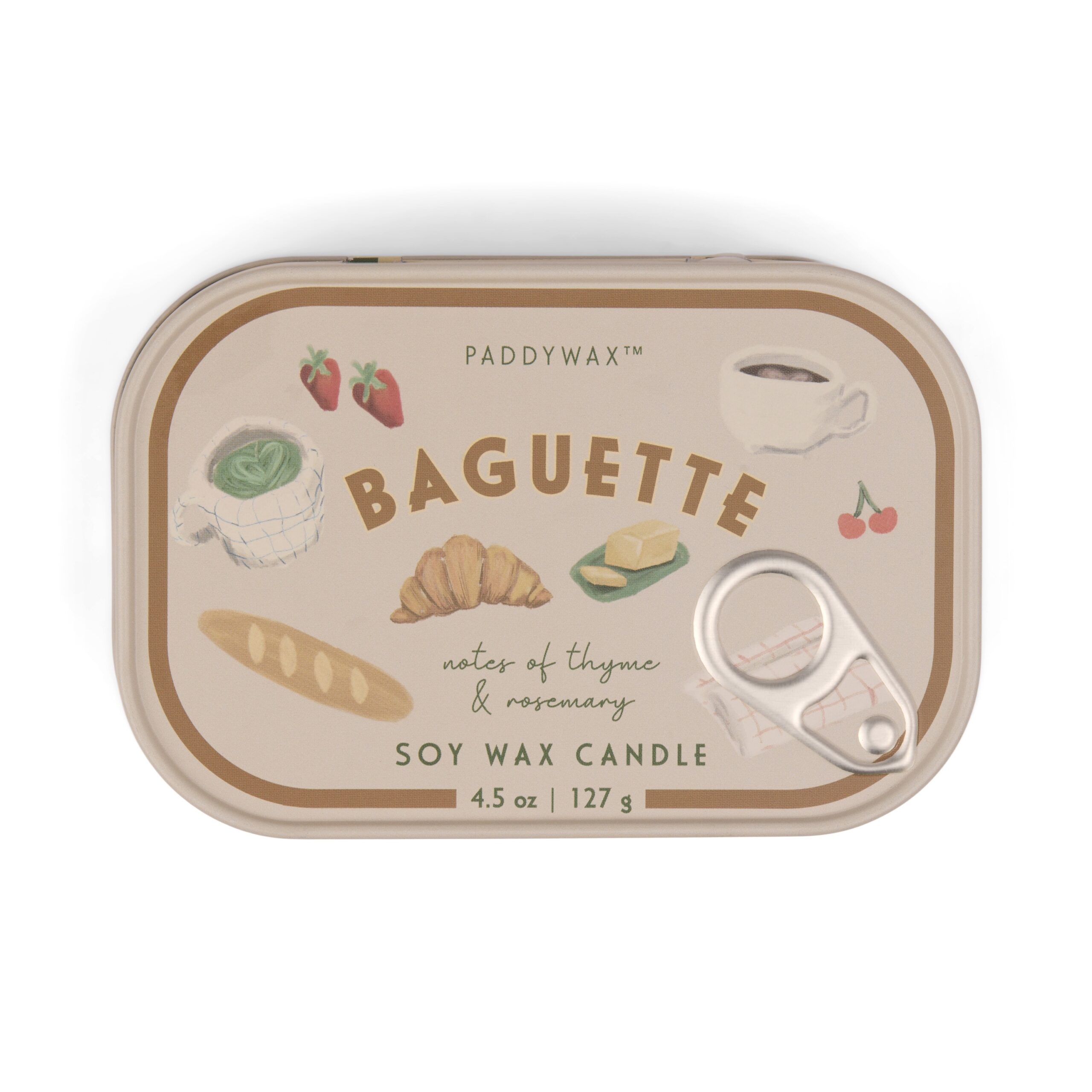 PADDYWAX Baguette – Bistro Tin 4.5 oz Candle