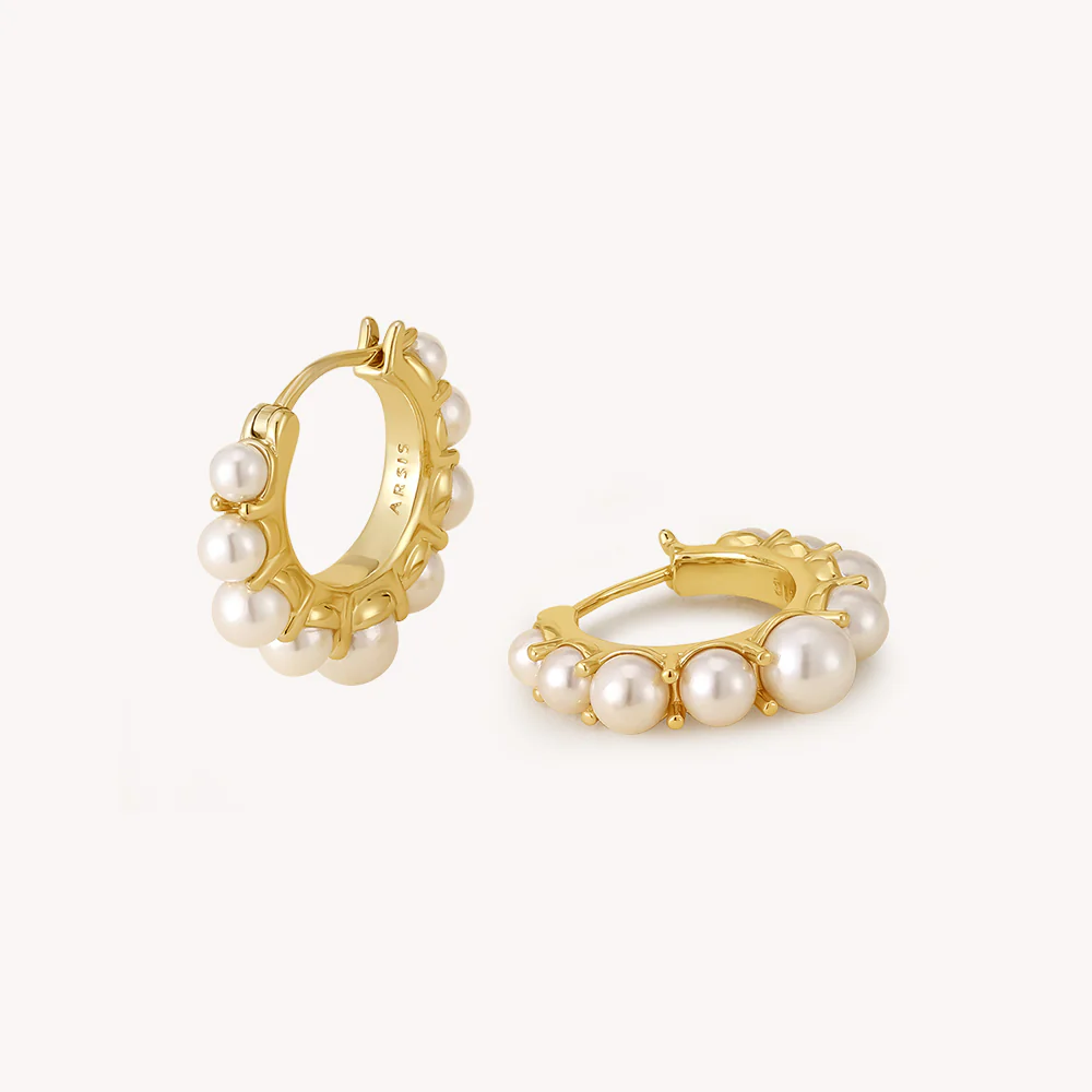 ARSIS – Pearl Hoop Earrings