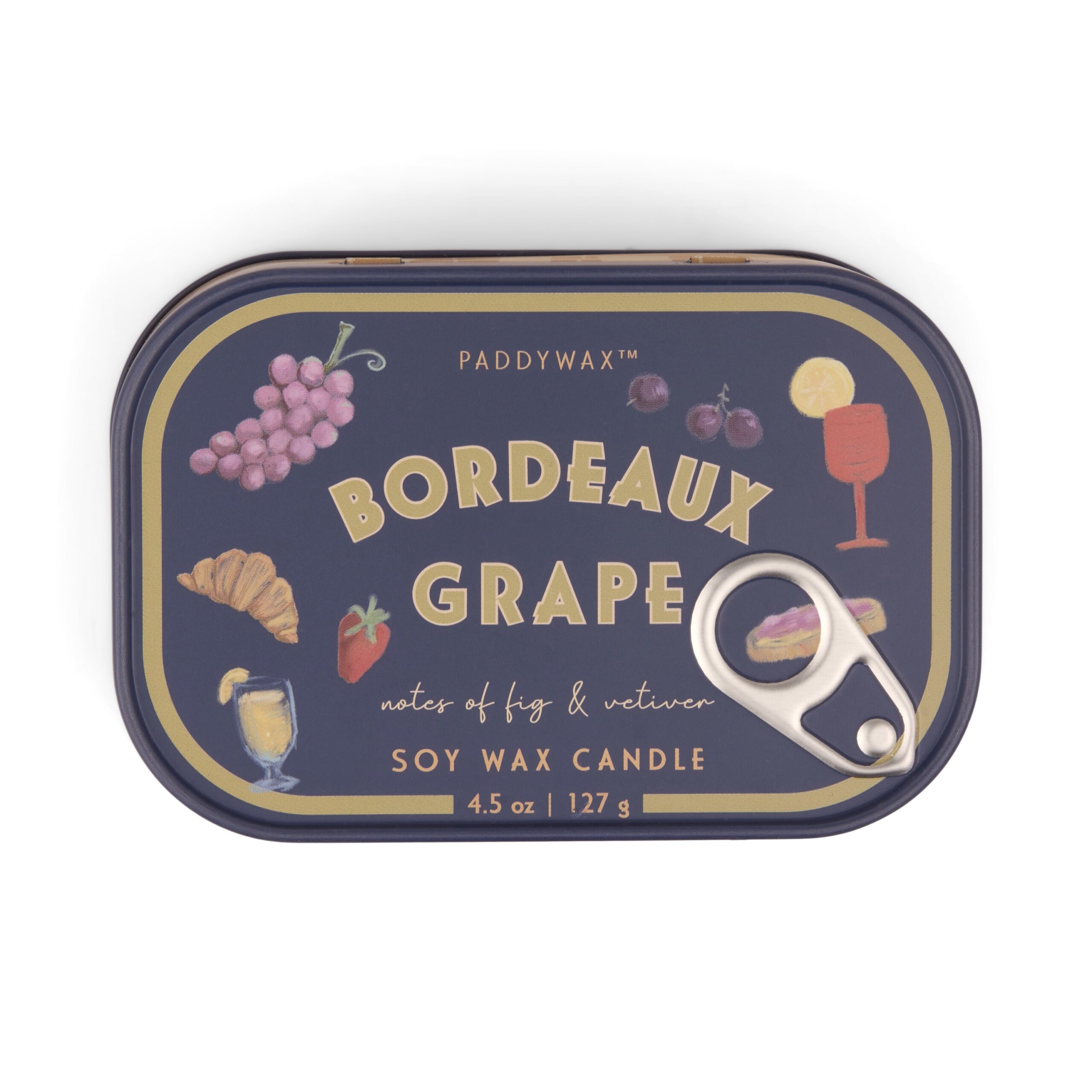 PADDYWAX Bordeaux Grape – Bistro Tin 4.5 oz Candle