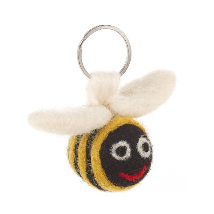 Felt so good – Handmade Needle Felt Fair Trade Bee Keyring