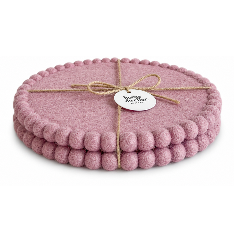 Home Dweller-Felt Trivet Set – Vintage Rose