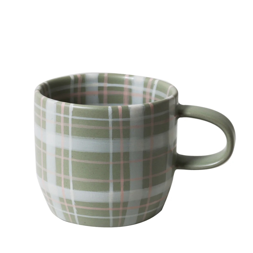 Robert Gordon- Sage & Blush Check Mug – Cats Pyjamas