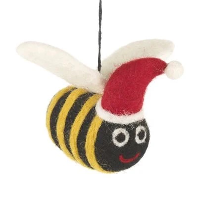 Handmade Felt Biodegradable Christmas Big Bumblebee Tree Hangin…