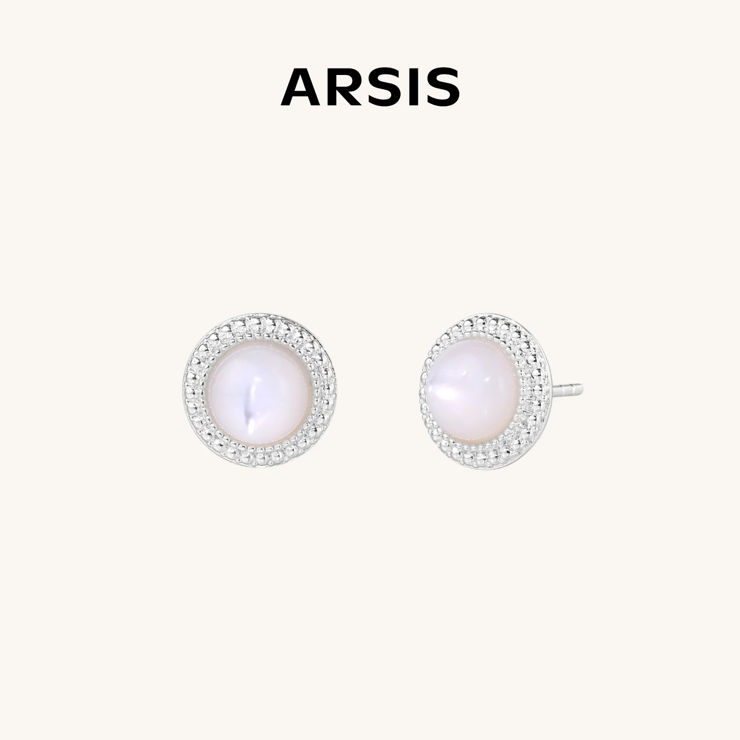 ARSIS – Crafted Flora Mother-of-Pearl Studs