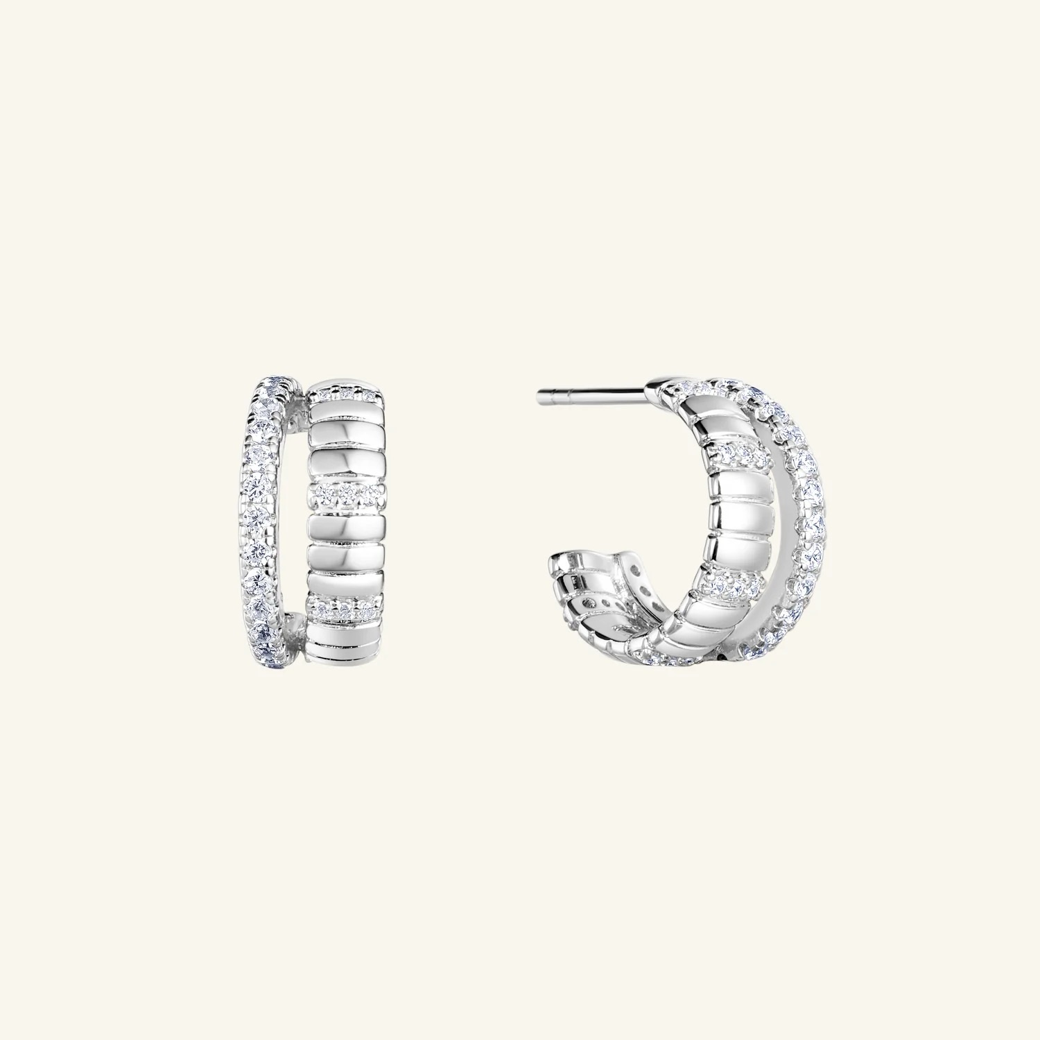 Arsis- Mix & Match Pavé Split-Hoop Earrings