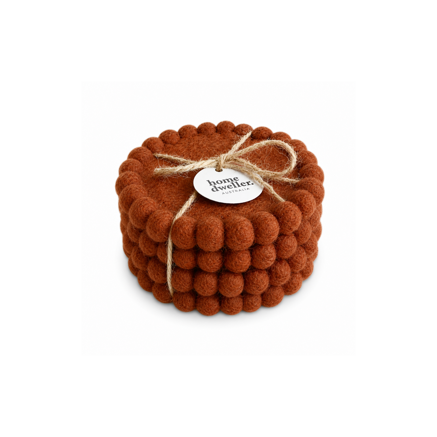 Home Dweller-Felt Coaster Set – Spiced Cocoa