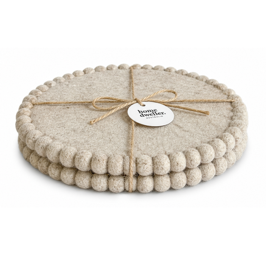 Home Dweller- Felt Trivet Set – Cloud