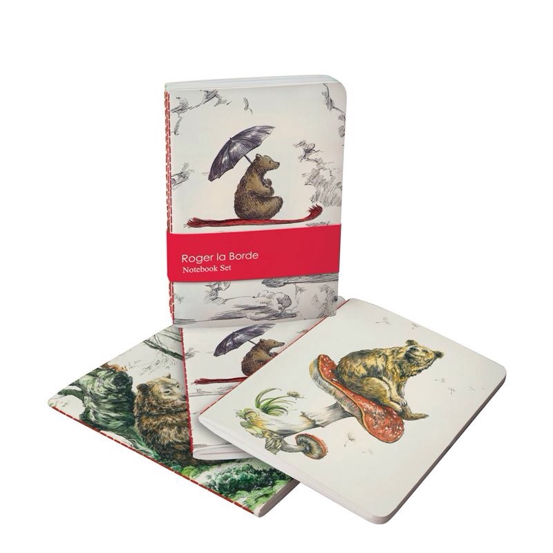 Roger La Borde – Flying Bear set of 3 – A6 Notebooks