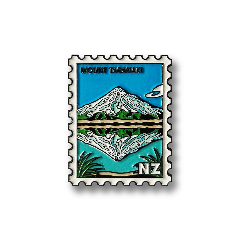 Mount Taranaki Collectible Stamp Magnet