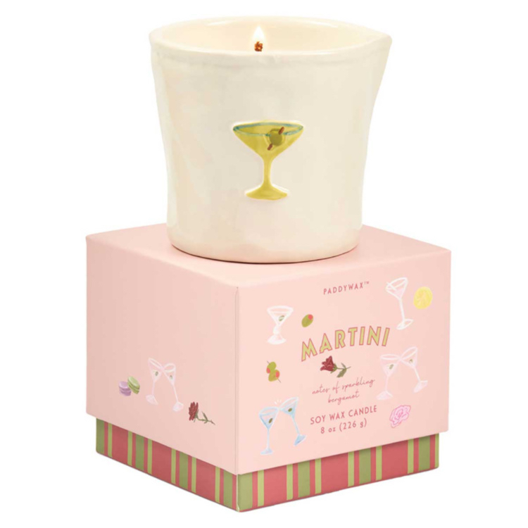 Paddywax Bistro 226g ‘Martini’ Sparkling Bergamot Ceramic Candle