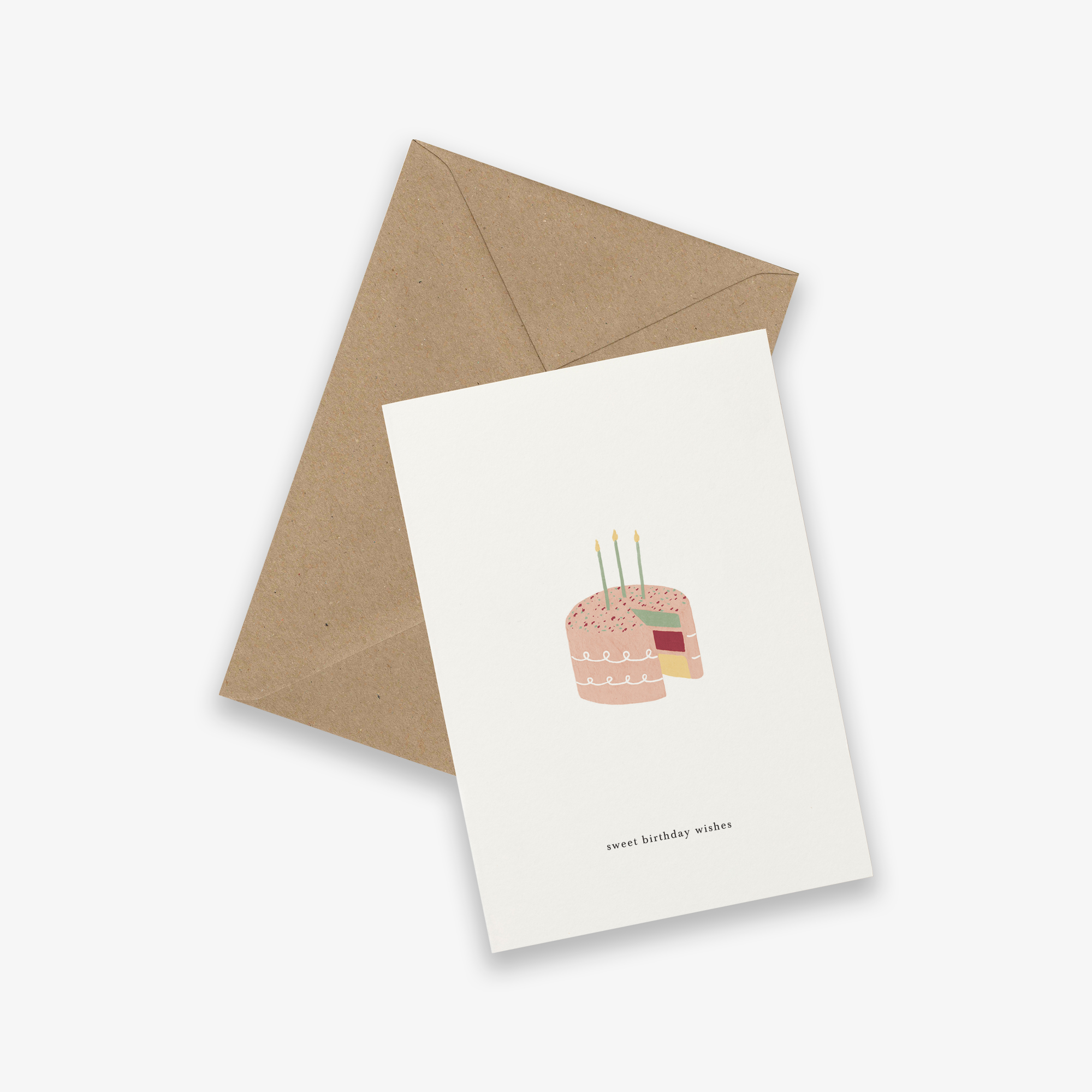 Kartotek Greeting card – Layer cake (sweet birthday wishes)